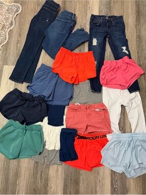 Kids Athletic Shorts and Pants Bundle - Assorted Colors